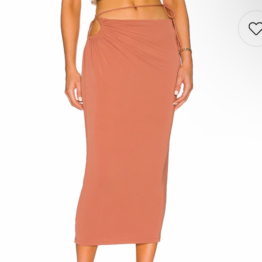REVOLVE Reena midi skirt, not yours to keep, rosewood